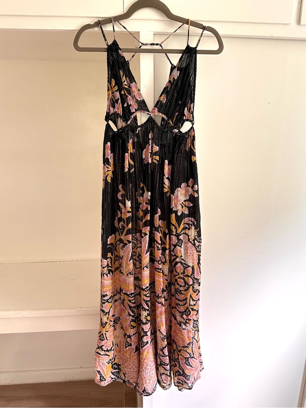 Anthropologie cut out sheer dress cover-up XS